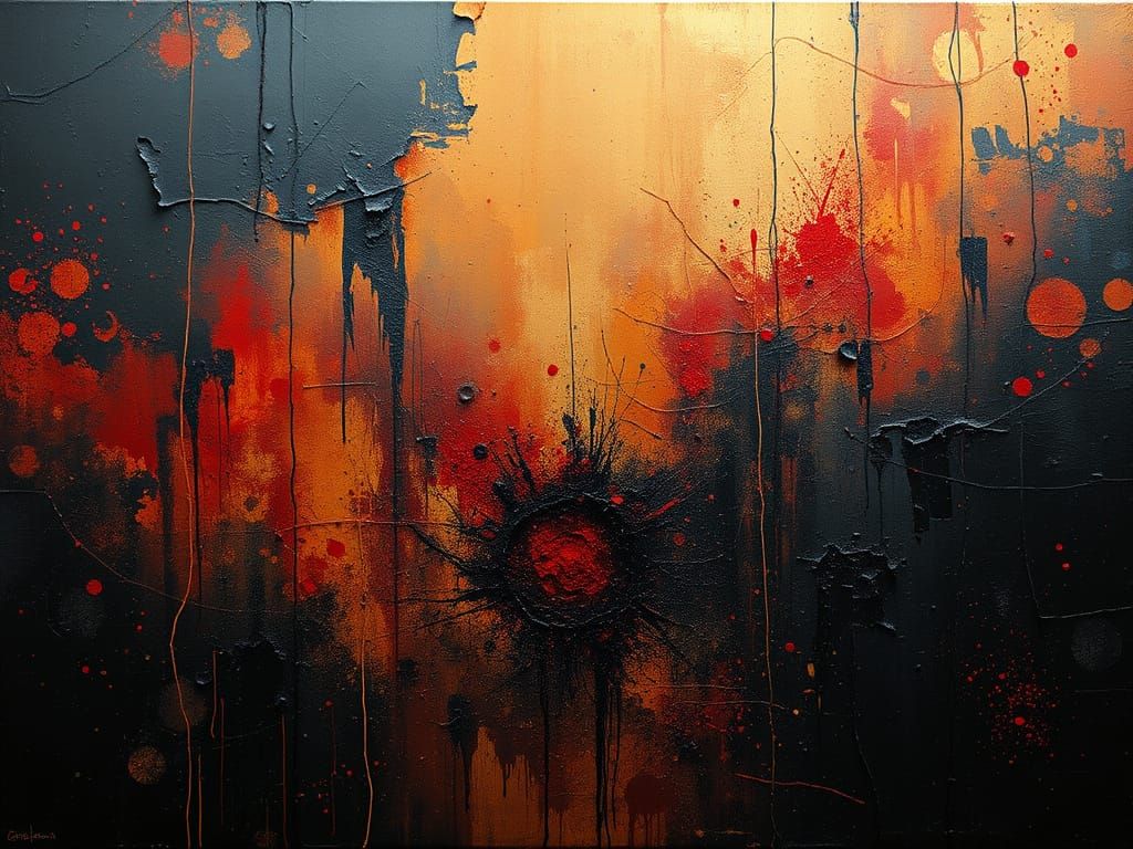 Dark Impasto Painting of the Subconscious Mind