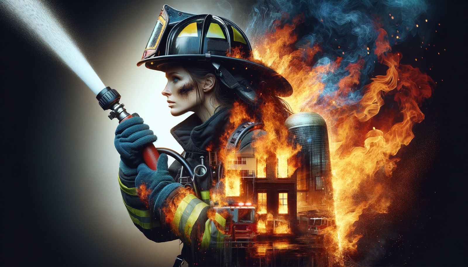 Blaze of Bravery: A Portrait of Valor