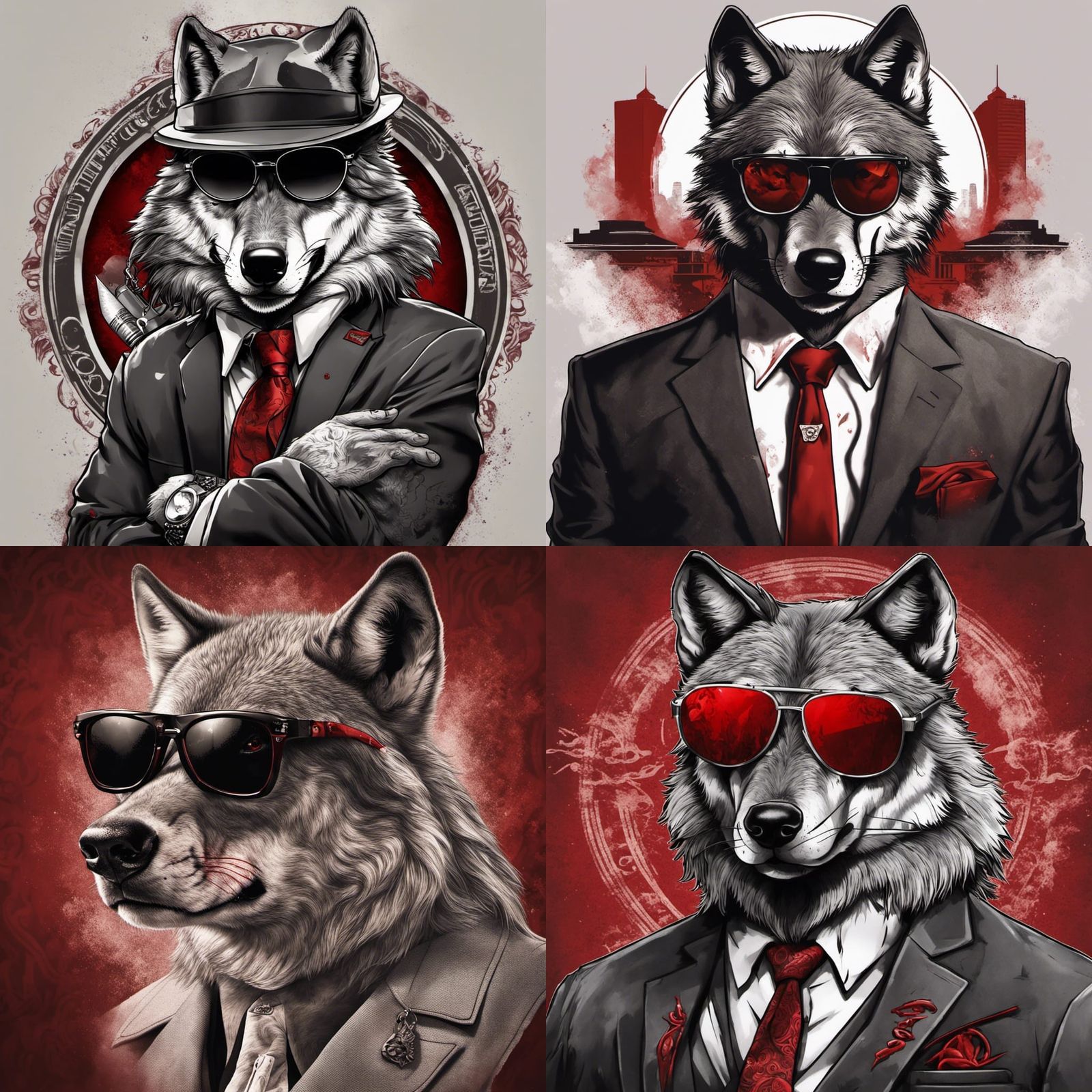 Mafia Wolf - AI Generated Artwork - NightCafe Creator