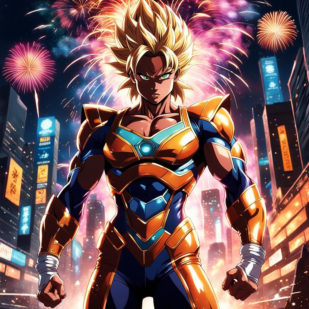 Super Saiyan Heroine - AI Generated Artwork - NightCafe Creator