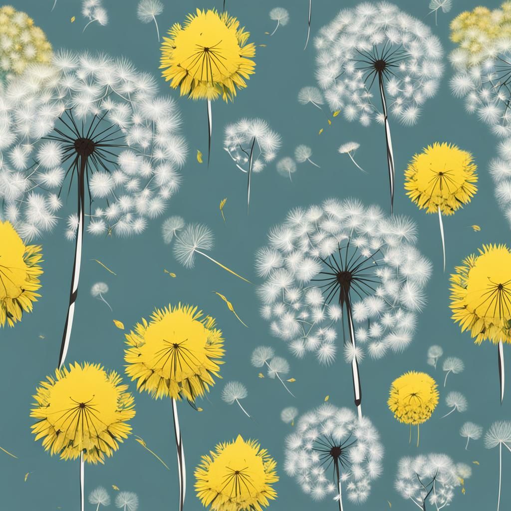 dandelions in the wind