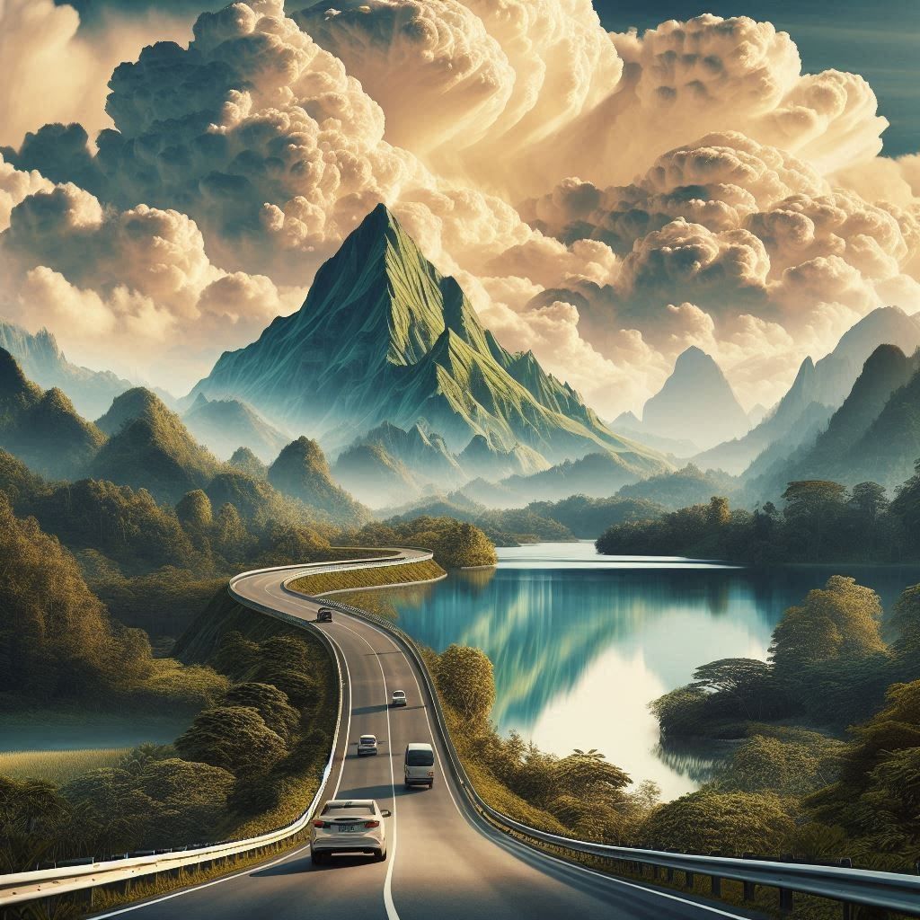 “Highway Horizons by the Lake”