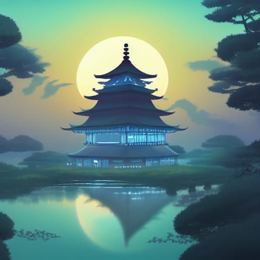 Moonlight temple