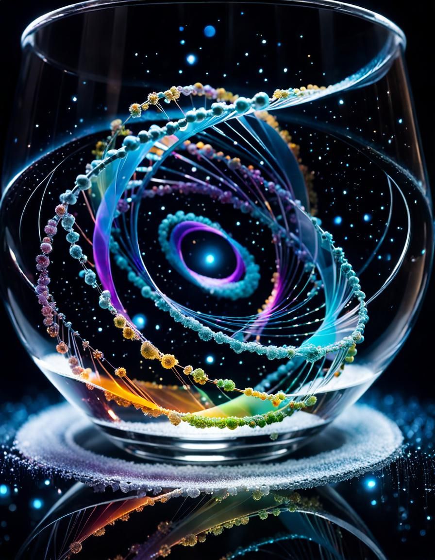 Mysteries of the universe contained in a beaker  by @KBunny001