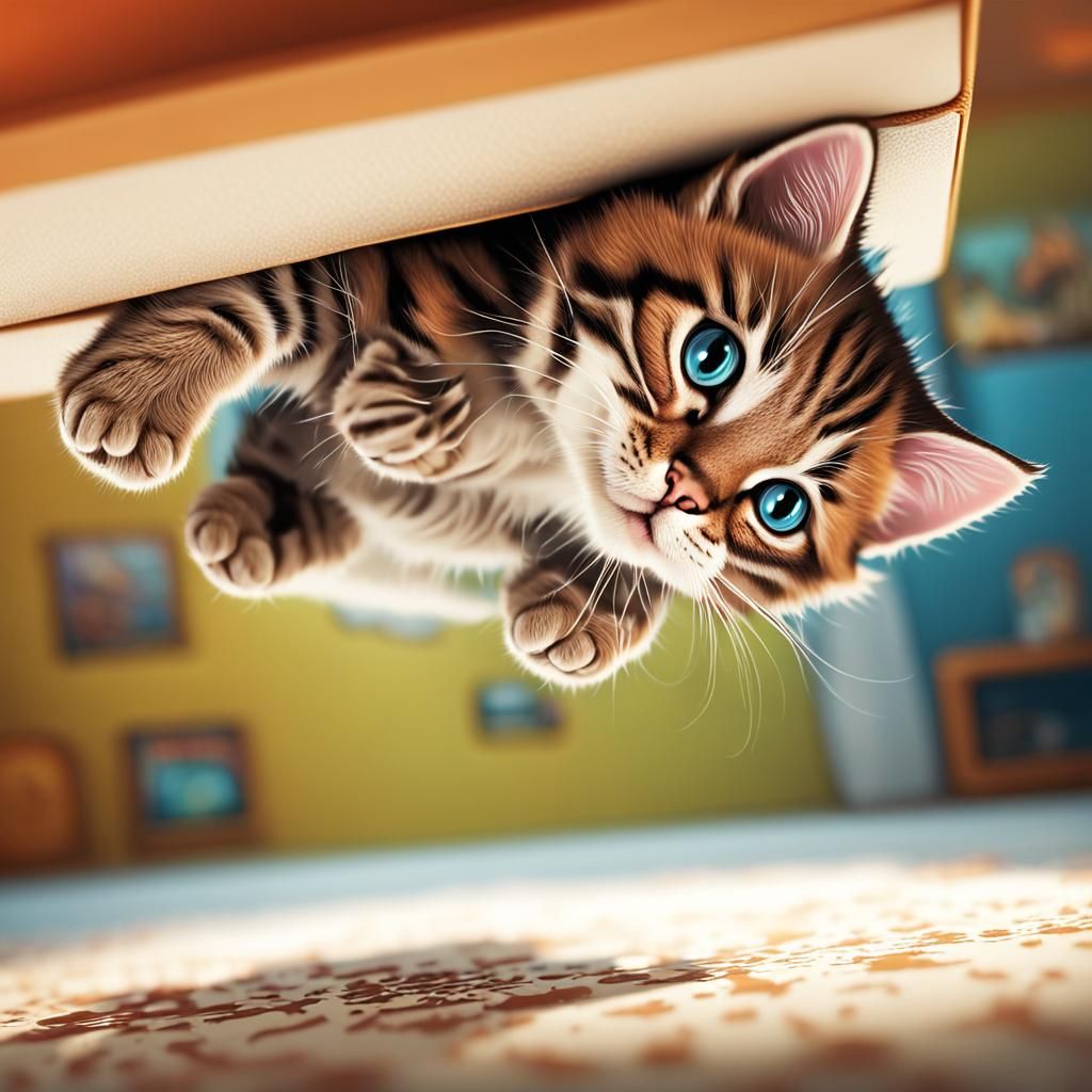 Upside Down Kitty  by @Kristen Dover
