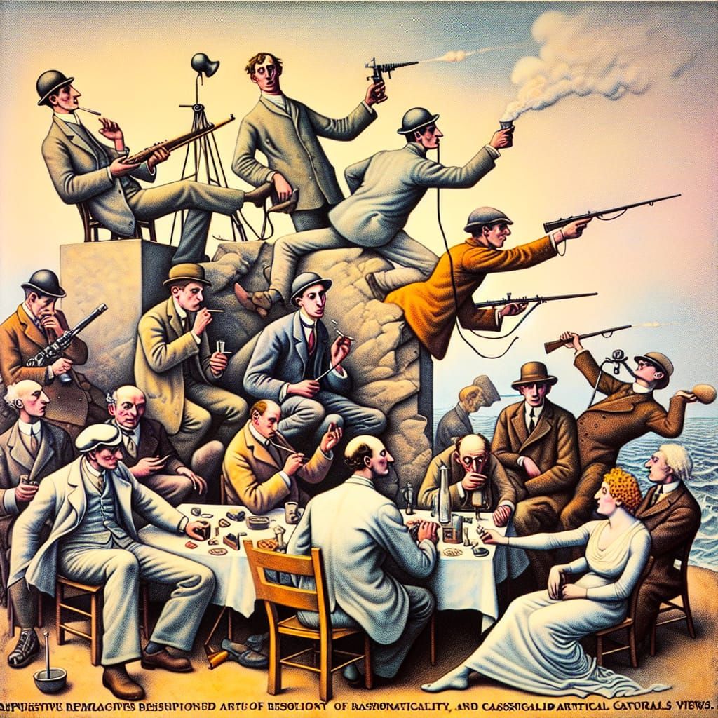 Antiestablishment ensemble doing antiestablishment things. 