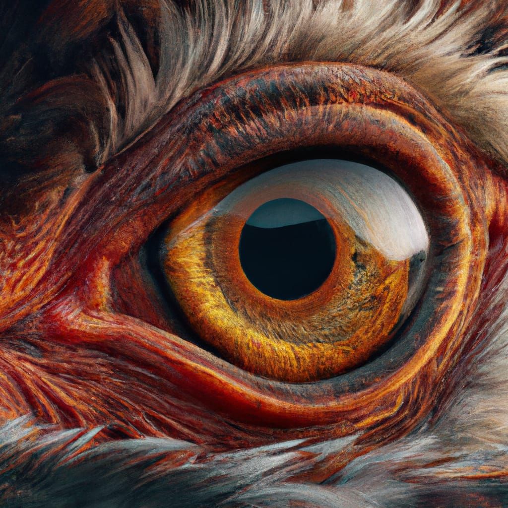 “Photograph of an eye of a rooster ! Beautiful flawless photograph of ...