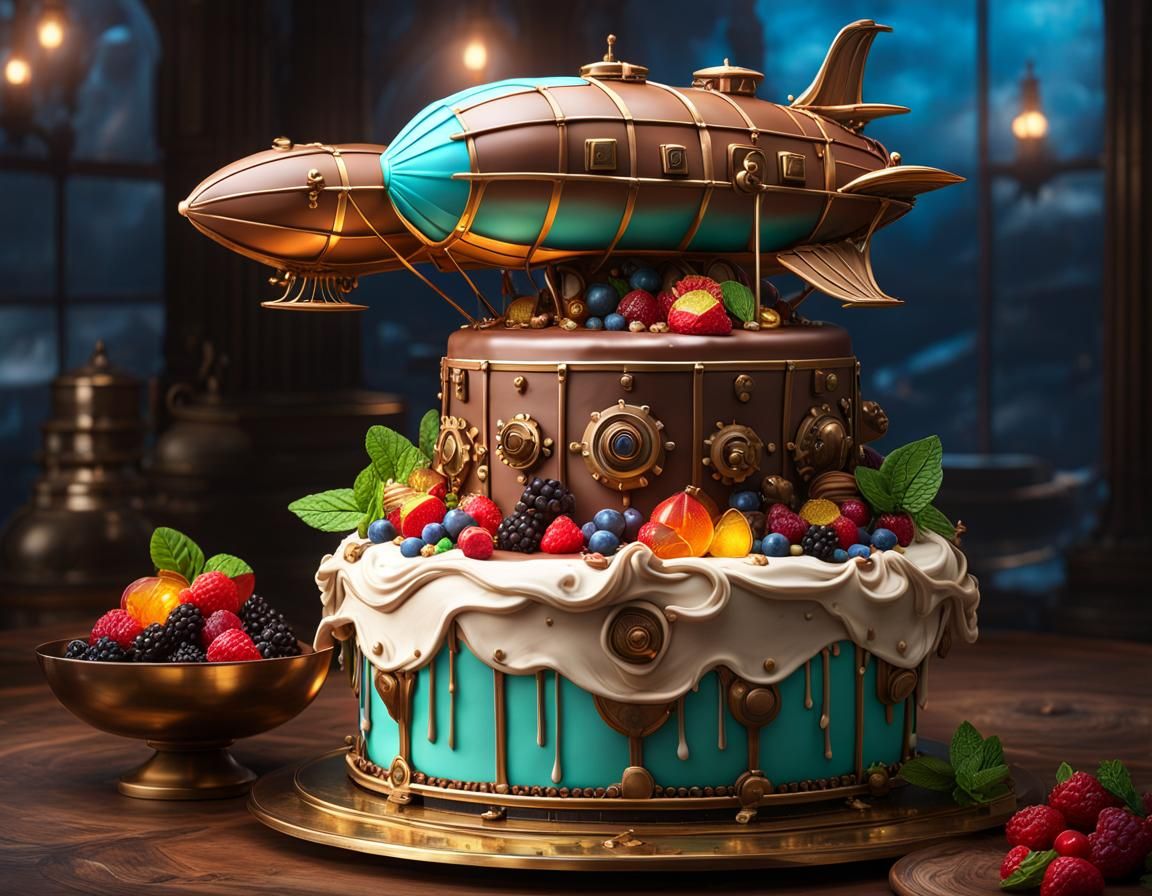 Steampunk Cake   by @MP