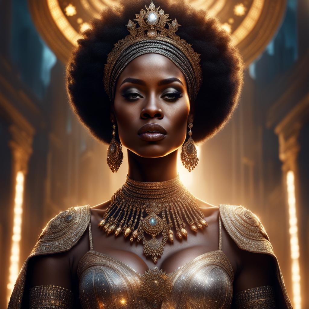 Afro-American Queen - Beautiful - AI Generated Artwork - NightCafe Creator