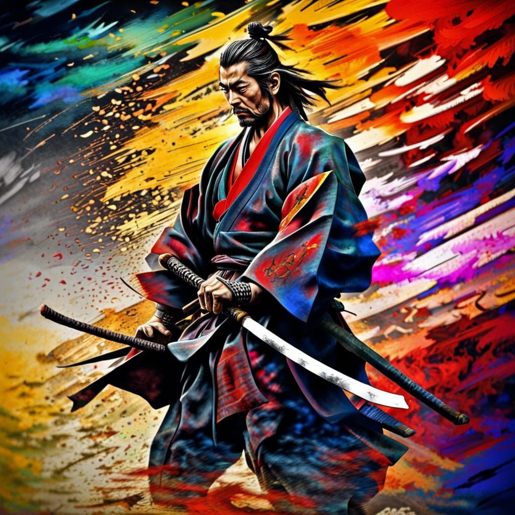 Miyamoto Musashi art power AI Generated Artwork NightCafe Creator