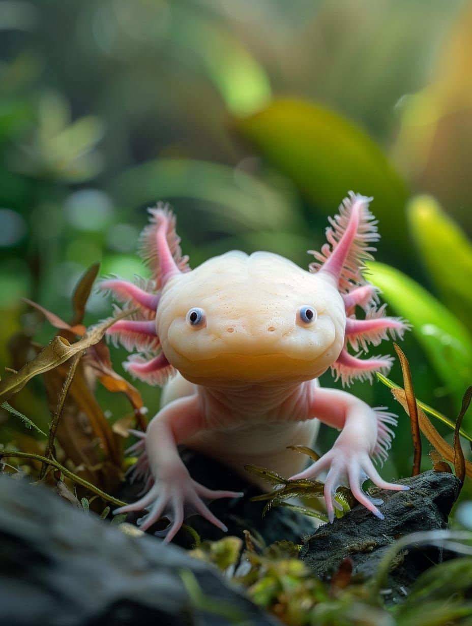 Axolotls are the cutest! - AI Generated Artwork - NightCafe Creator