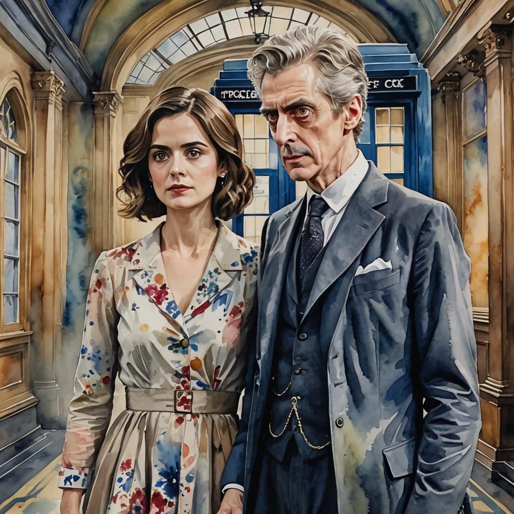 The Twelfth Doctor and Clara cosplay as  Lord Peter Wimsey a...