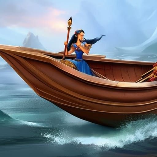 Princess in a boat
