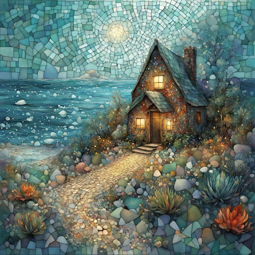 The Seaglass Cottage   by @LynnDi