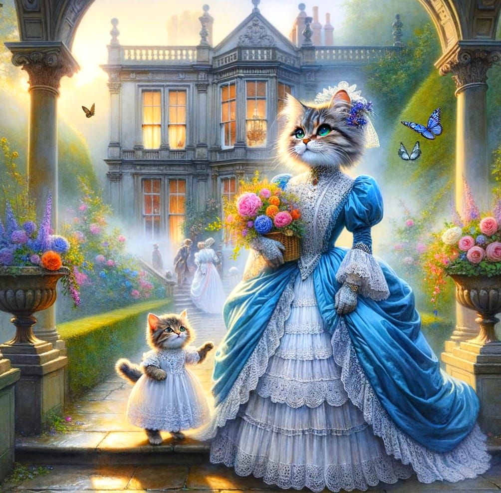 Mother and Daughter of the Victorian Generation  by @Joanna7