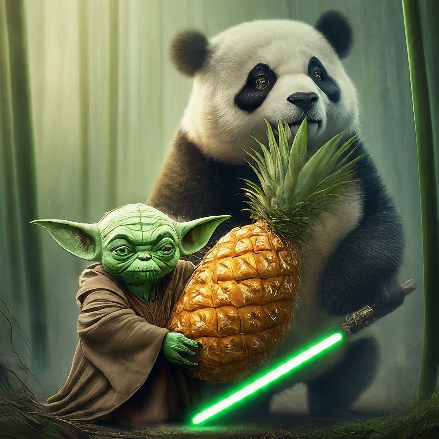 master yoda and panda will defeat you