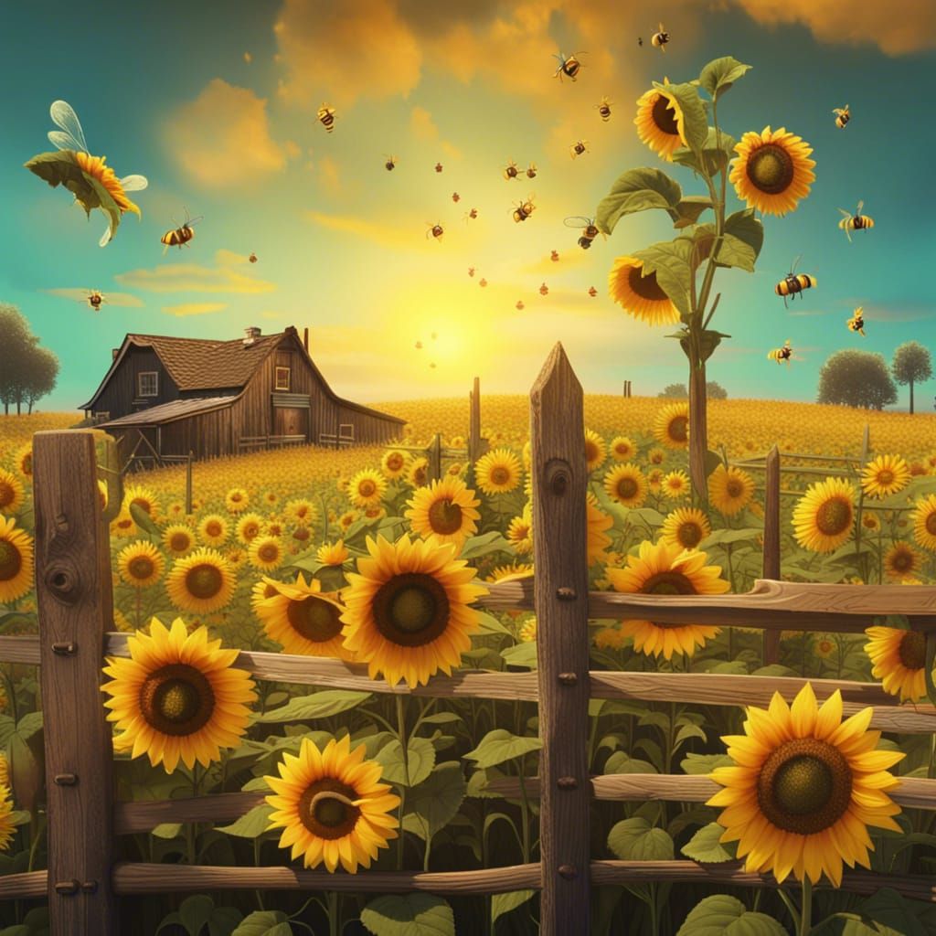 Blooming Sunflowers  by @Lolo