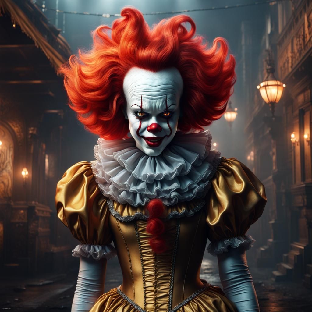 Pennywise the Drag Queen 240113G - AI Generated Artwork - NightCafe Creator