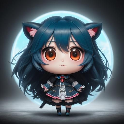 Kawaii, Big eyes, Small nose and mouth, Round facial feature...