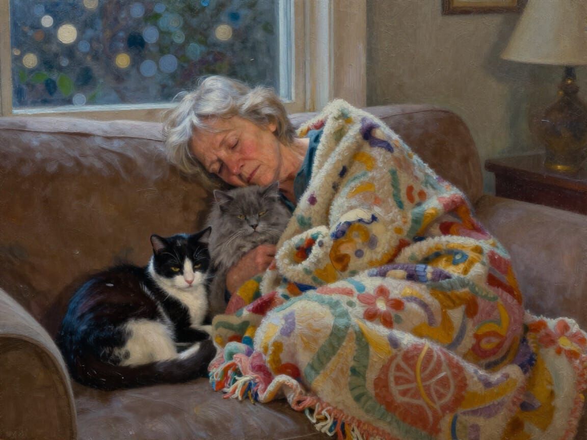  Napping, a moment in-between sleeping and waking.   by @Lady Anne