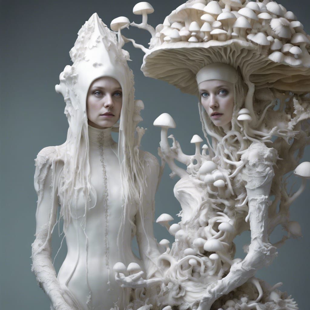 Mushroom Porcelain Fairies