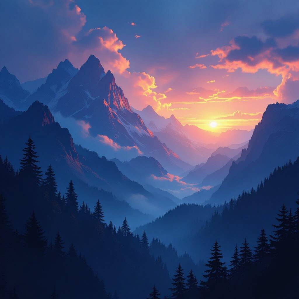 Cinematic Matte Painting of Grand Landscape