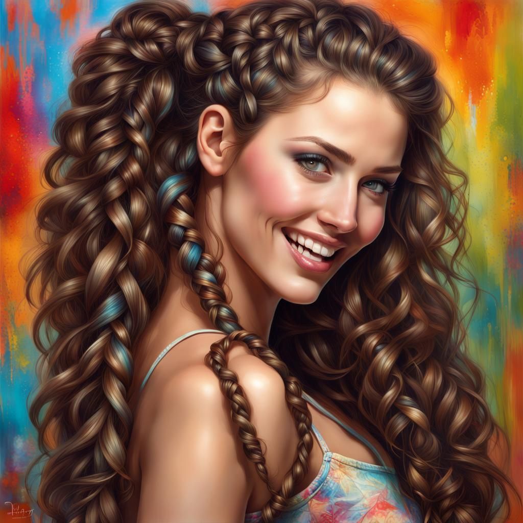 Brunette in the "NightCafe"