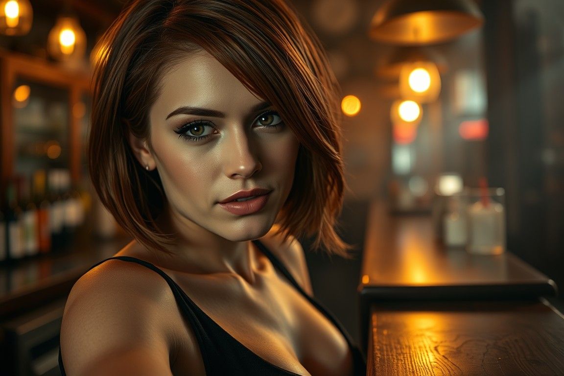 Girl in bar