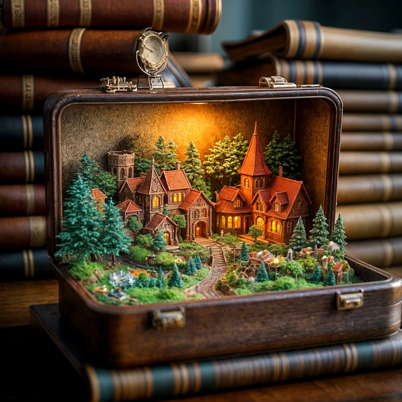 A Village in a Vintage Valise  by @Lina Poe