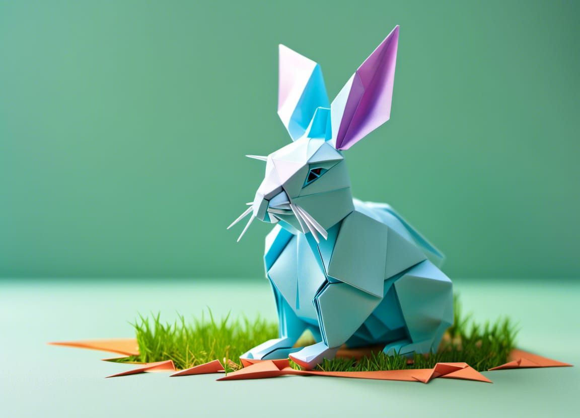 Origami rabbit #1  by @Mak