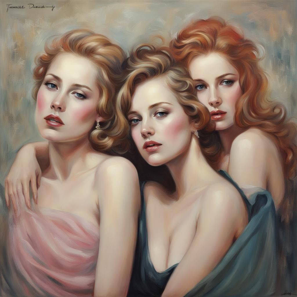 Female beauty, three's a crowd     by @Tinker