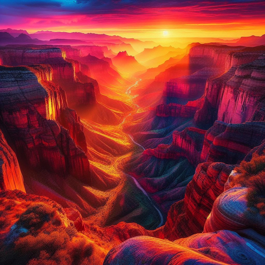 Colorful mist between mountains!