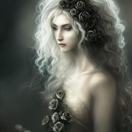 Queen, Dark Souls and elden ring, Gorgeous curly w - AI Art