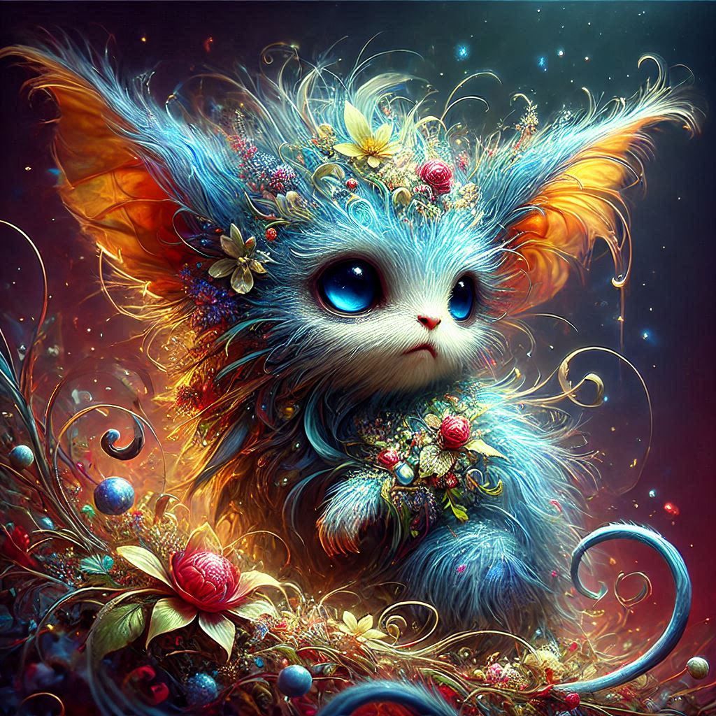 adorable fairy-tale fantasy creature portrait..