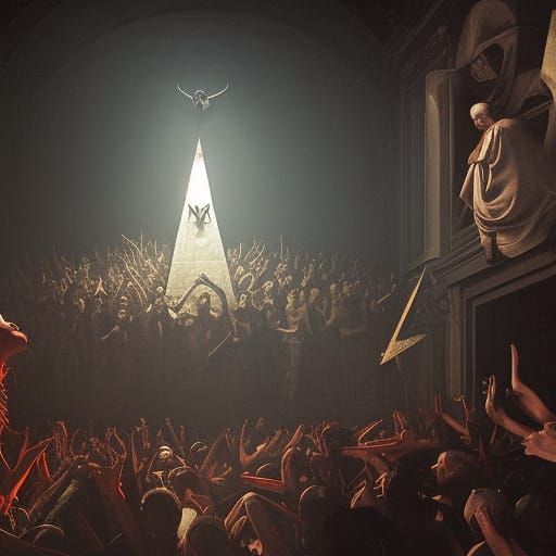 Dying at Satanic Temple Pyramid in Baroque Style