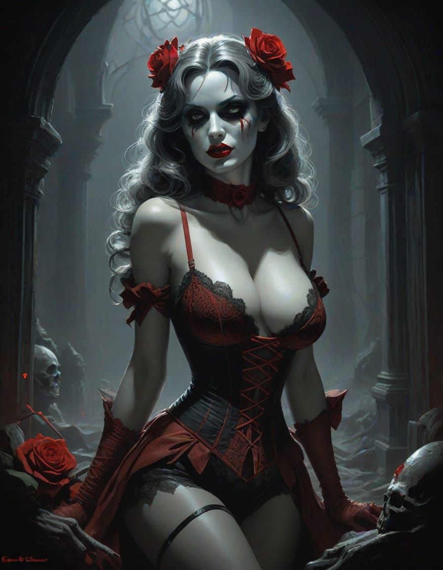 Gothic Valentine  by @Queen_Asha