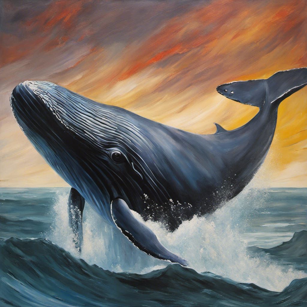 Painting of a whale - AI Generated Artwork - NightCafe Creator