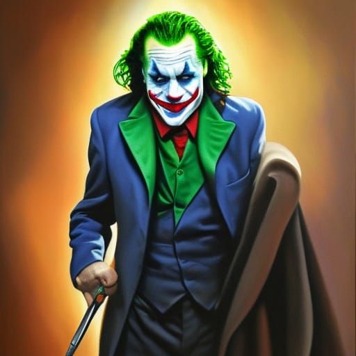 Joker in an oil painting - AI Generated Artwork - NightCafe Creator