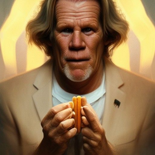 Nick nolte eating a hot dog