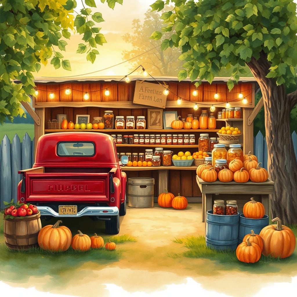 Charming Farmstand at Golden Hour.  by @DarthRaider