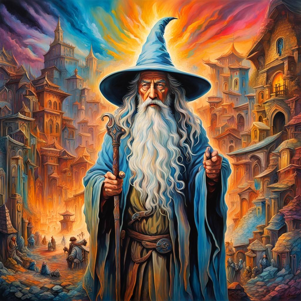 Gandalf brings on a revolution - AI Generated Artwork - NightCafe Creator