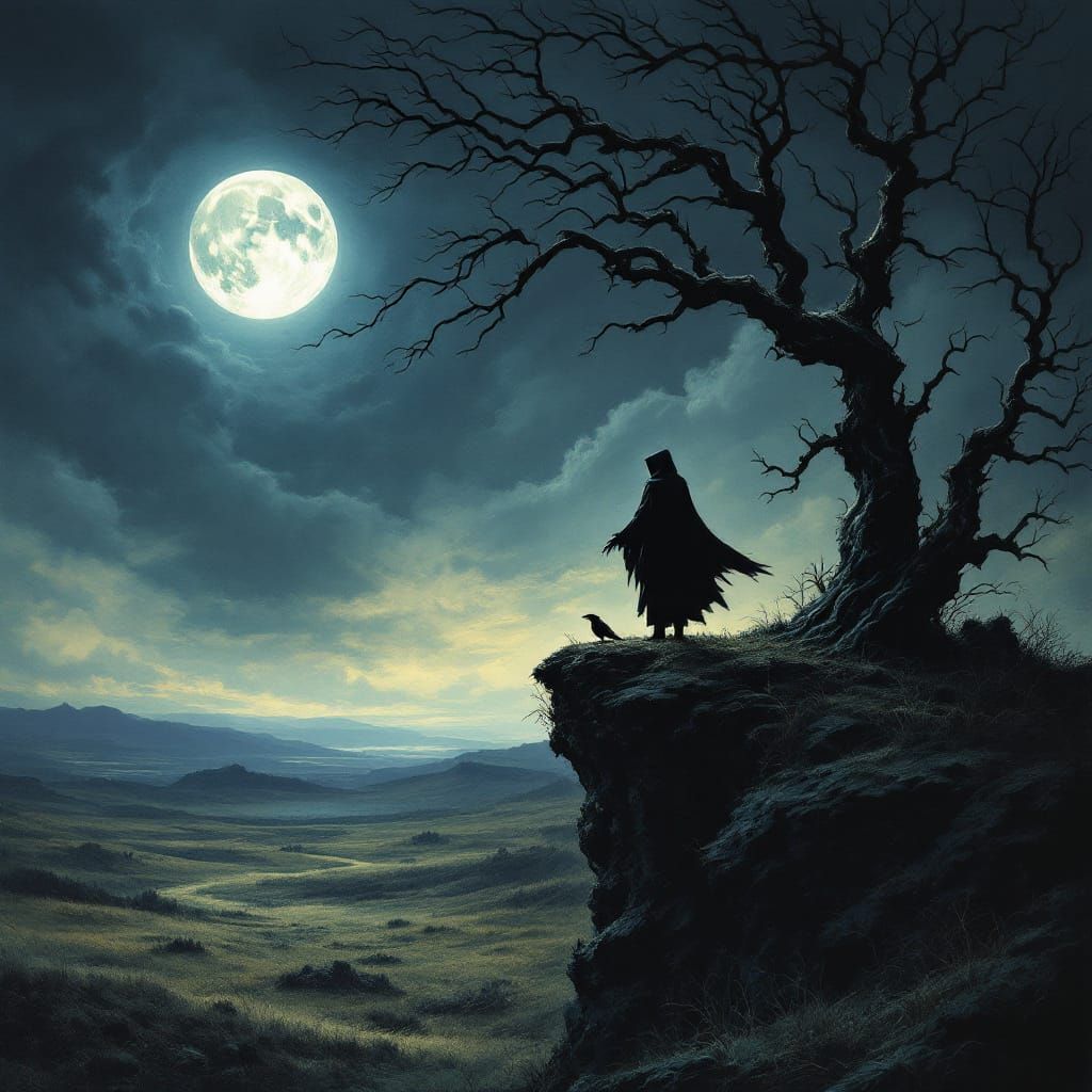 On a windswept cliff