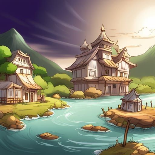 chibi landscape - AI Generated Artwork - NightCafe Creator