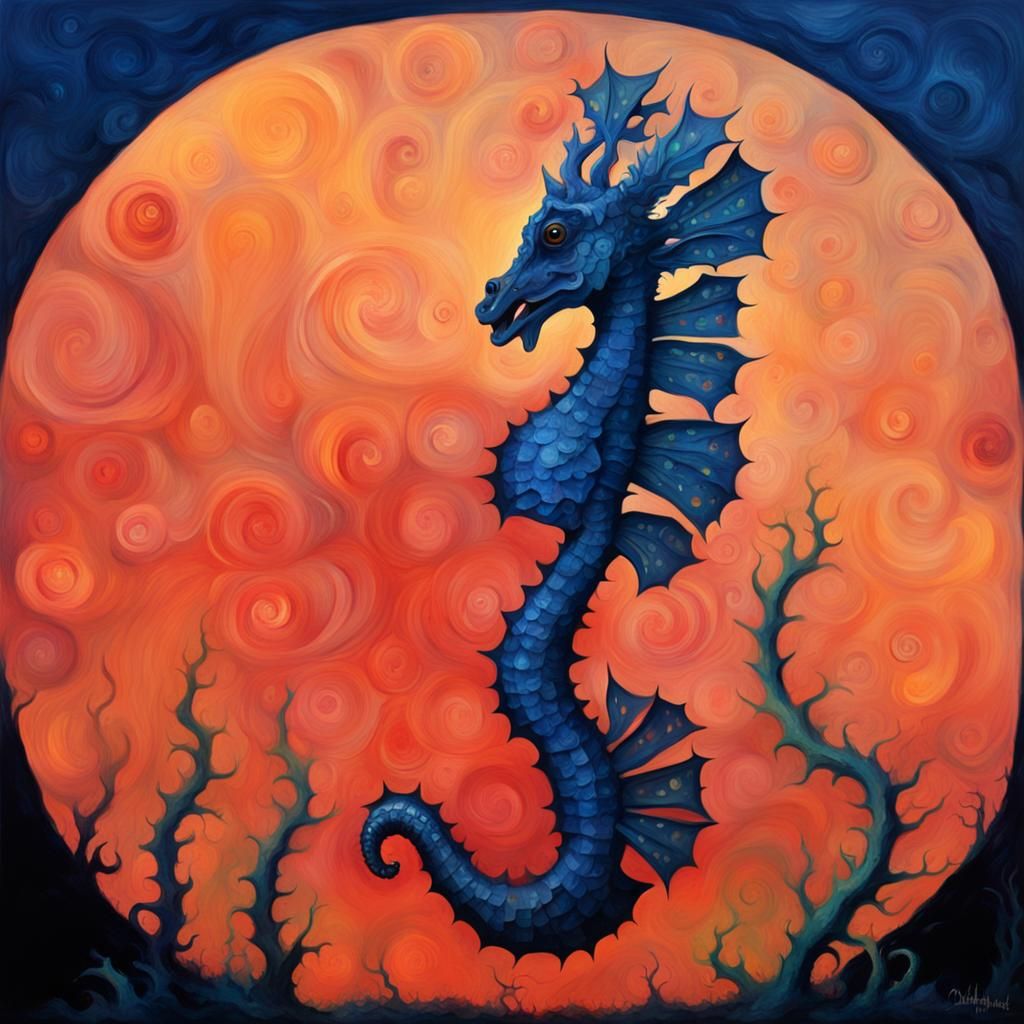 a seahorse suffering fron demonic possession makes it look d...