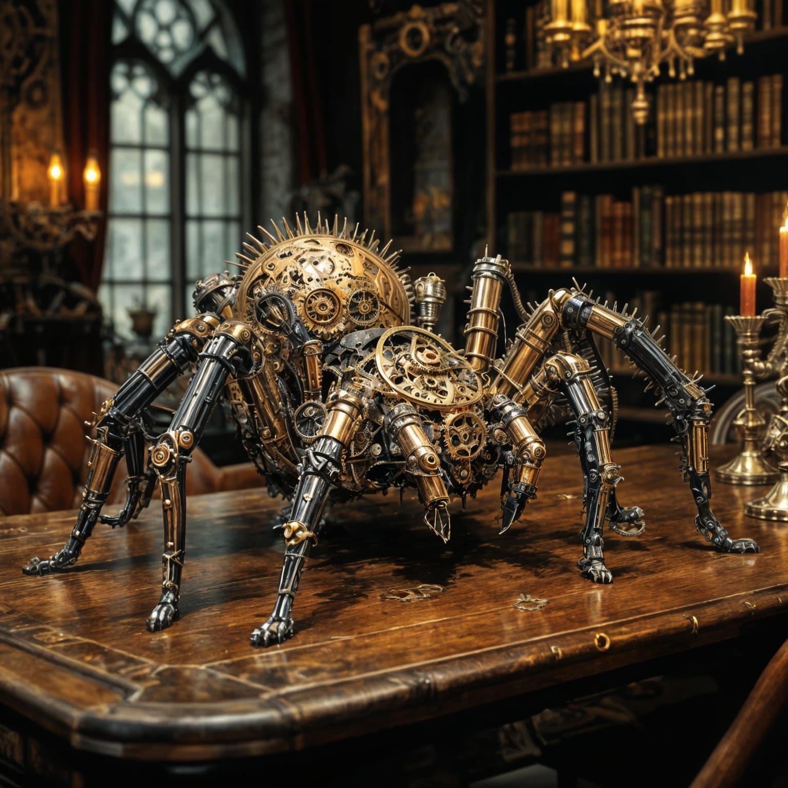 Tarantula clockwork terror  by @Ionafey