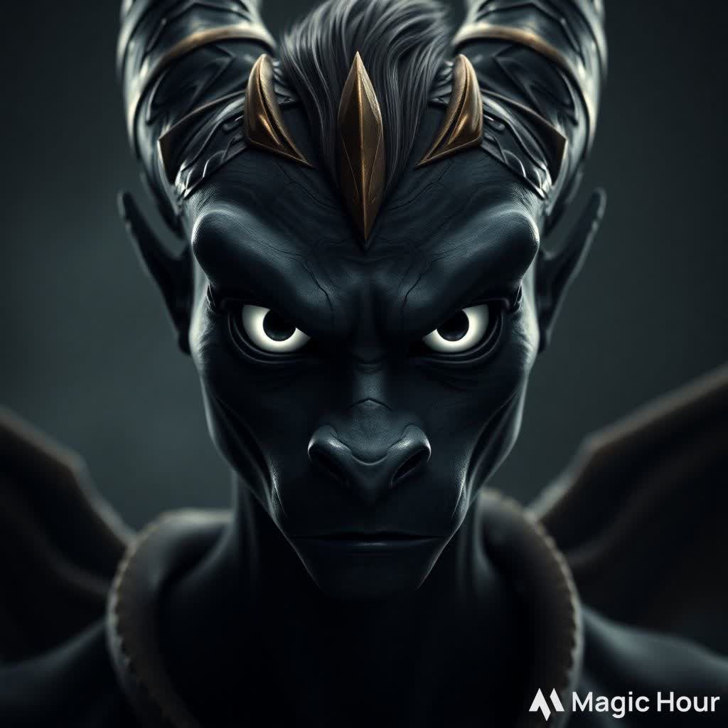 Spooky creative fictional fantasy art of Human form dark Spyro from legend of Spyro the eternal night ps2 video game col...