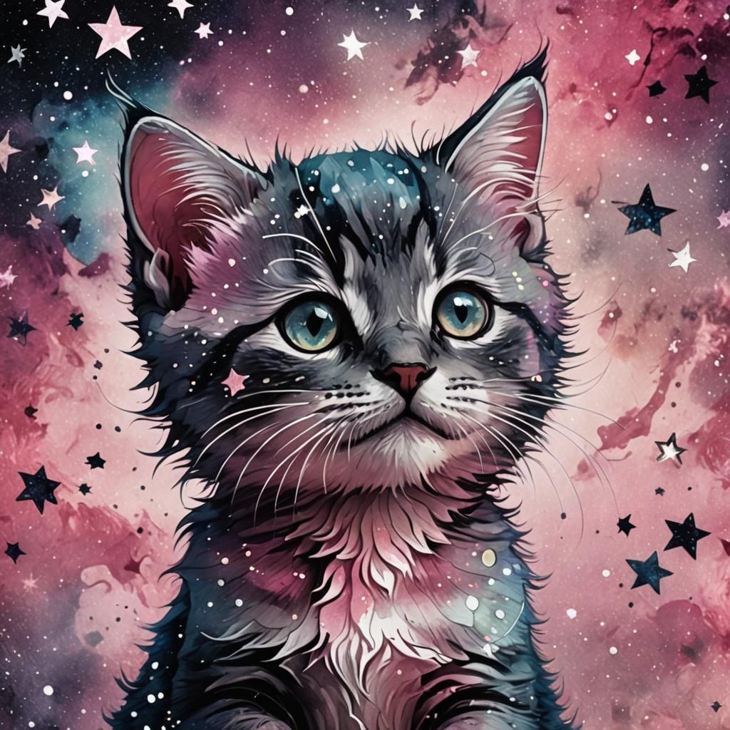 Cosmic kitten  by @Sky_Pipitz_Jr