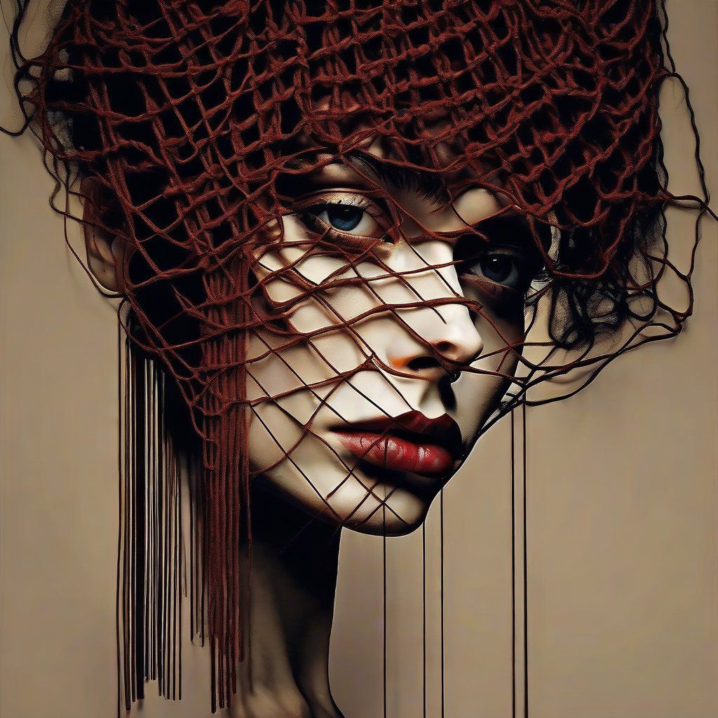 Portrait with macrame.