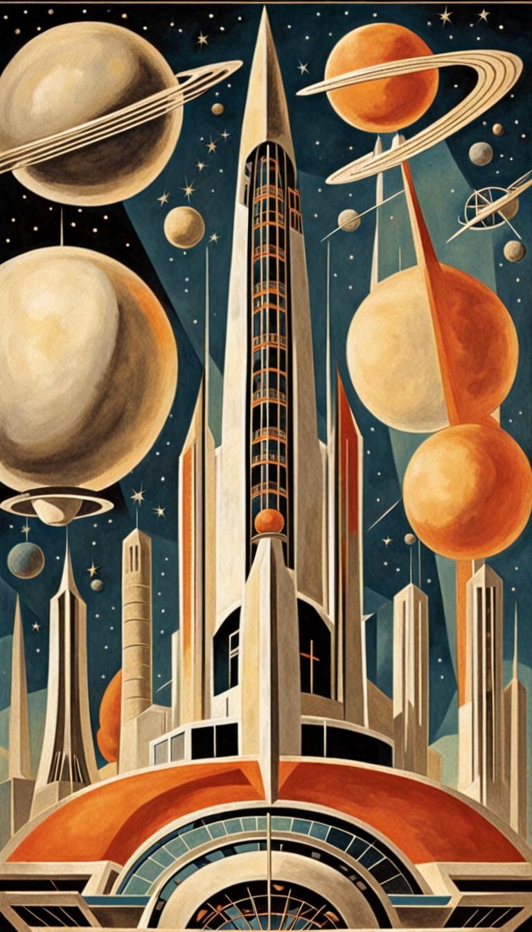 space age art deco
