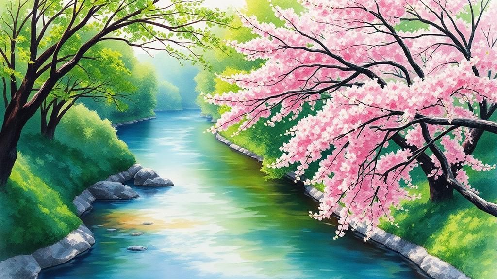 さくらんぼが育つ穏やかな海